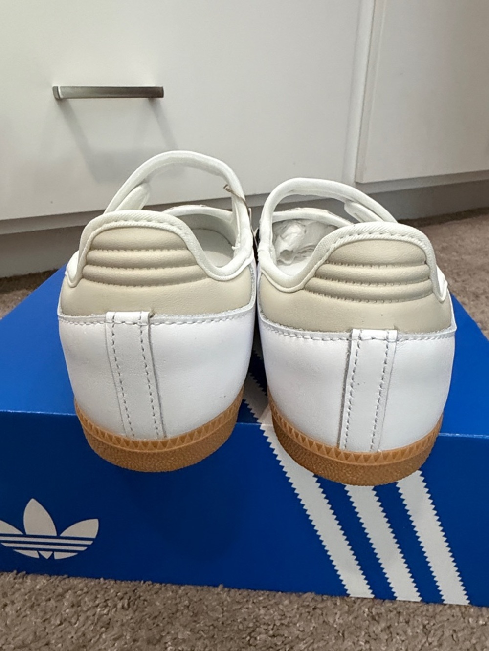 Adidas Samba Jane Mary-Jane Sneakers - White/Black/Tan - Picture 4 of 7